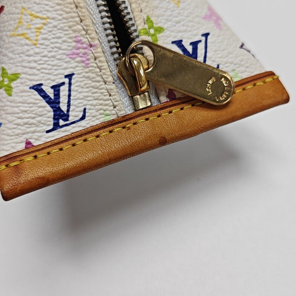 Monogram Coated Canvas Coin Purse White