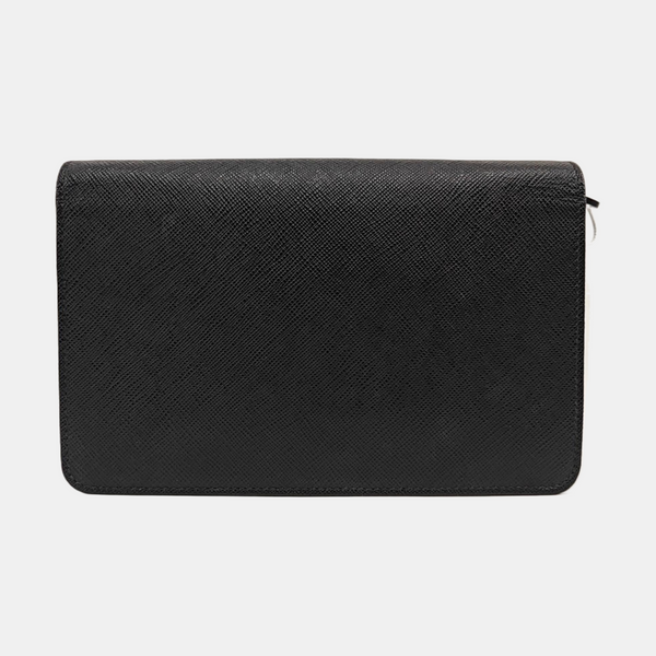 Saffiano Calfskin Shoulder Bag Mini Black