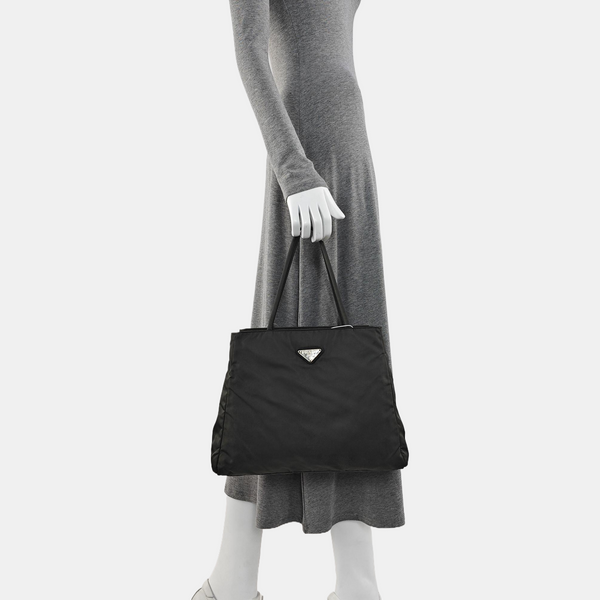 Nylon Top Handle Bag Green