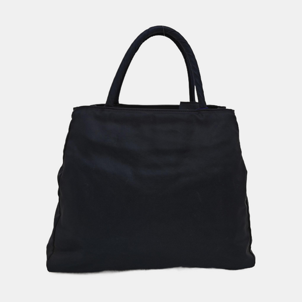 Nylon Top Handle Bag Black