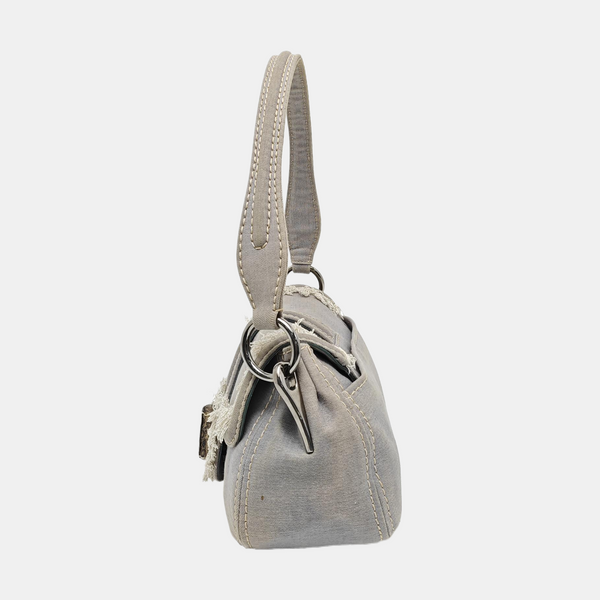 Canvas Top Handle Bag Blue