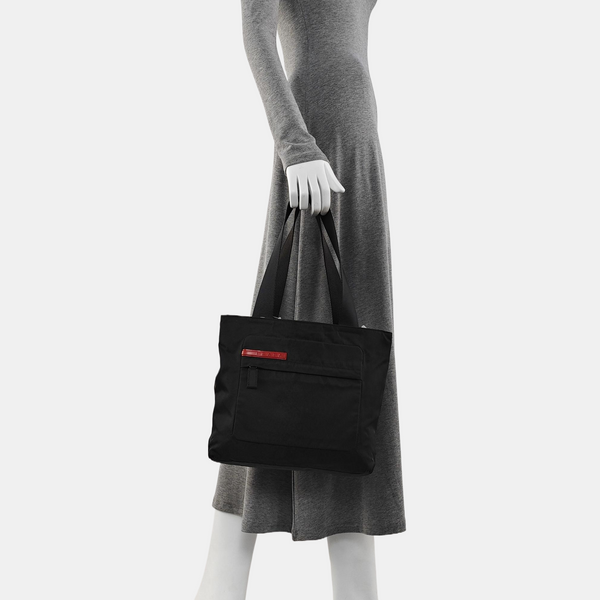 Nylon Top Handle Bag Black