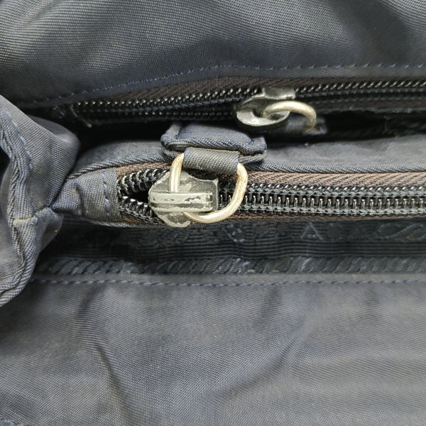 Nylon Top Handle Bag Black