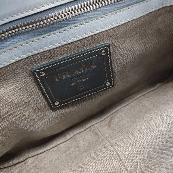 Canvas Top Handle Bag Blue