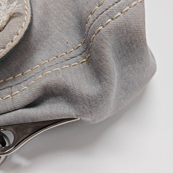 Canvas Top Handle Bag Blue