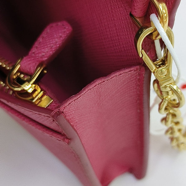 Saffiano Calfskin Shoulder Bag Red
