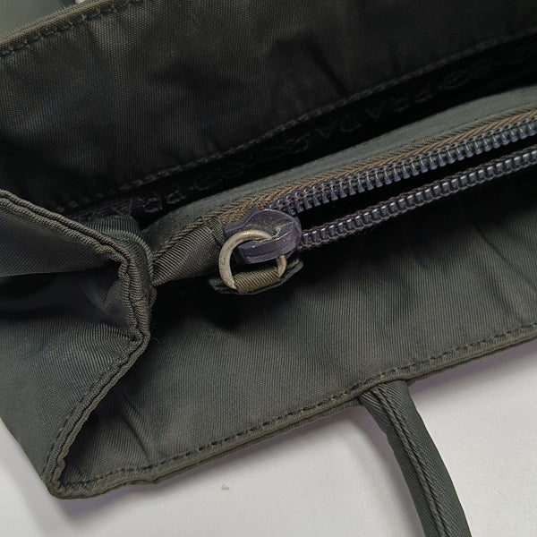 Nylon Top Handle Bag Green