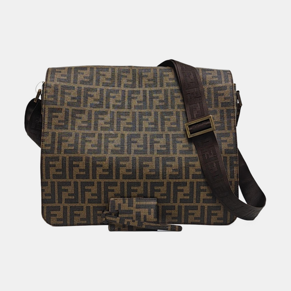 Monogram Coated Canvas Crossbody Bag Brown