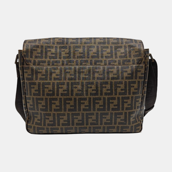 Monogram Coated Canvas Crossbody Bag Brown