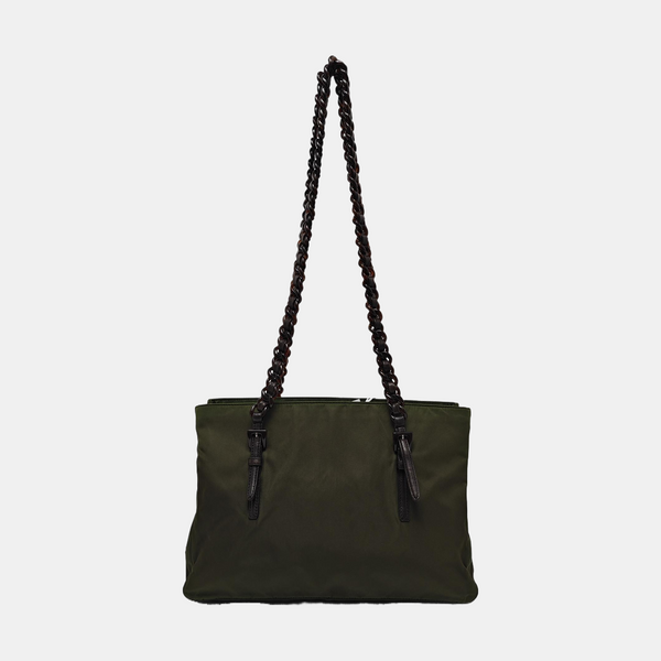 Nylon Tote Bag Green