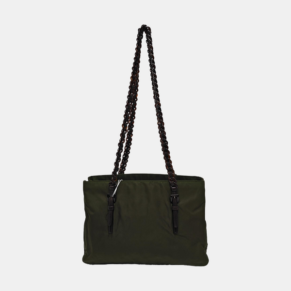 Nylon Tote Bag Green