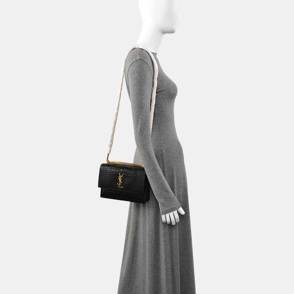 SUNSET Medium Calfskin Black