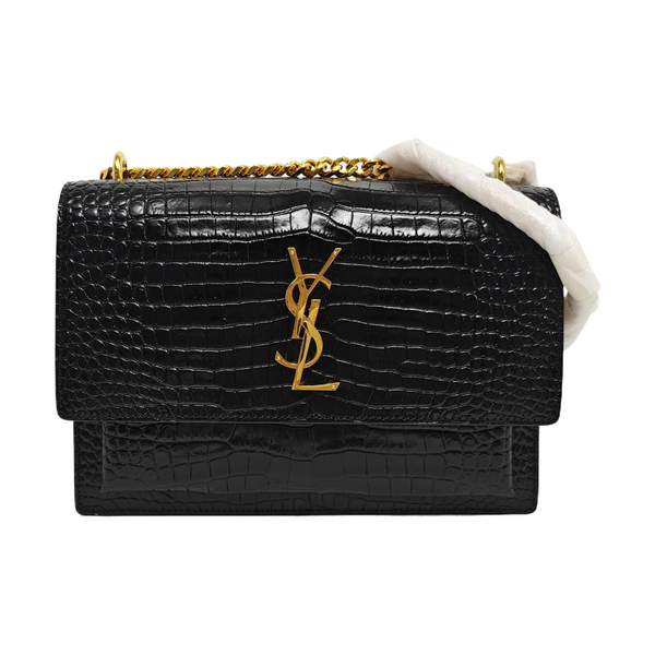 SUNSET Medium Calfskin Black
