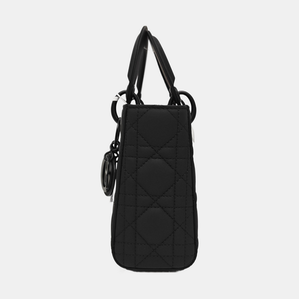 Lady Dior Mini Cannage Calfskin Black