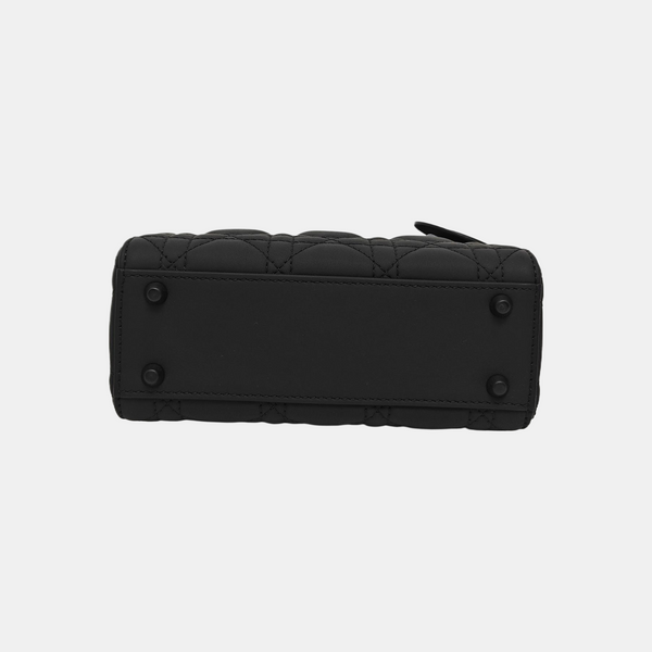 Lady Dior Mini Cannage Calfskin Black