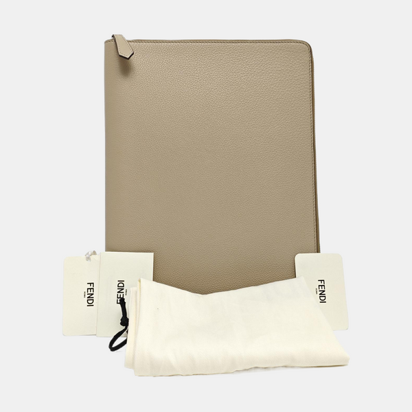 Leather Clutch Beige