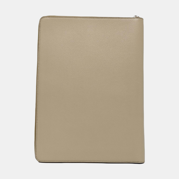 Leather Clutch Beige