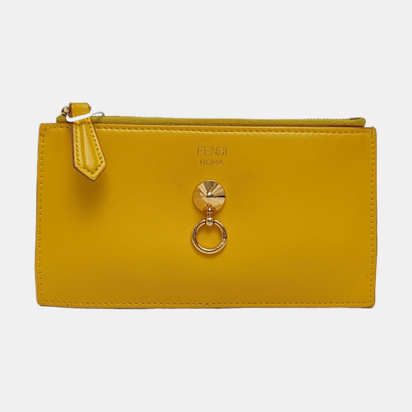 Calfskin Coin Purse Yellow