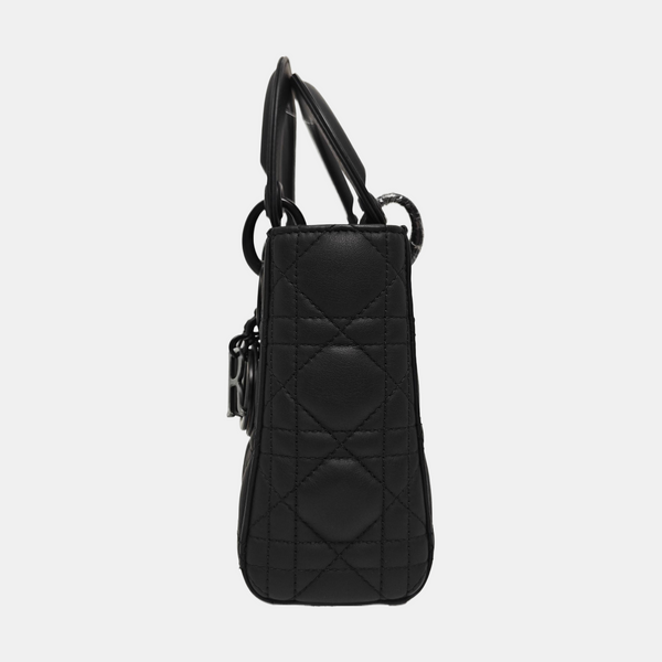 Lady Dior Mini Cannage Lambskin Black