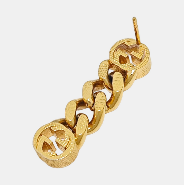 GG Running Gold-tone Metal Gold Earring
