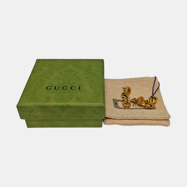 GG Running Gold-tone Metal Gold Earring