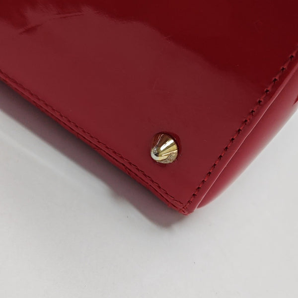 Lady Dior Medium Cannage Patent Leather Red