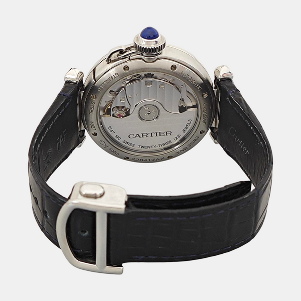 Pasha de Cartier 35mm Silver Automatic Watch