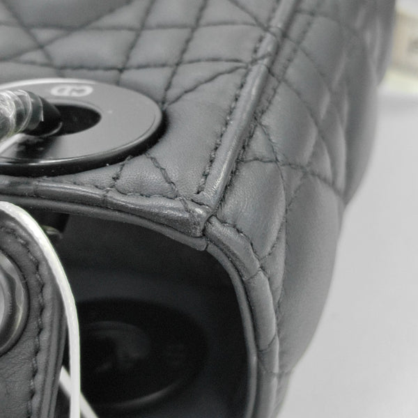 Lady Dior Mini Cannage Lambskin Black
