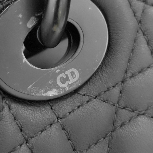 Lady Dior Mini Cannage Lambskin Black