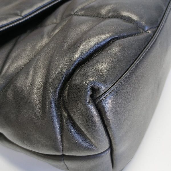 LOULOU Medium Quilted Lambskin Black