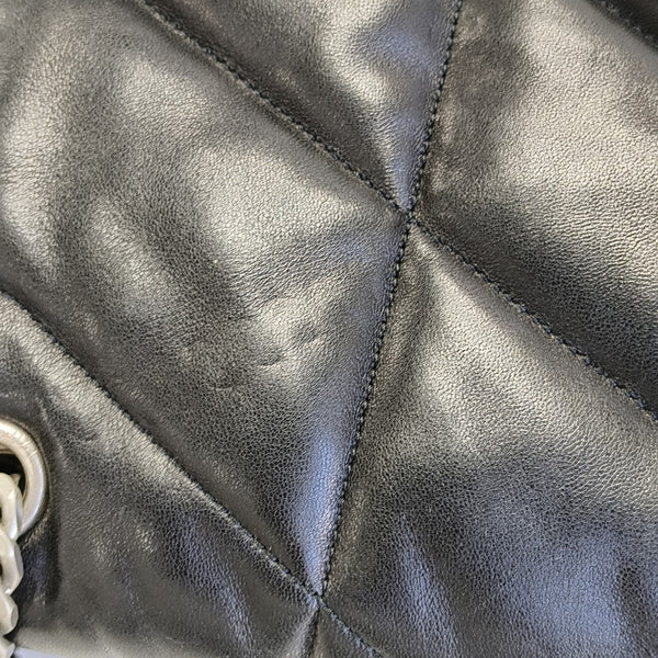 LOULOU Medium Quilted Lambskin Black