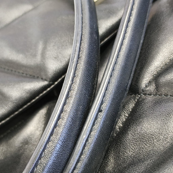 LOULOU Medium Quilted Lambskin Black
