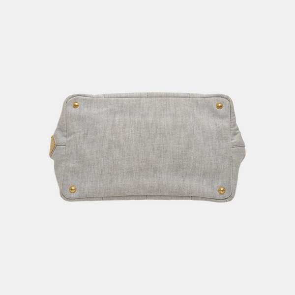 Denim Quilted Denim White