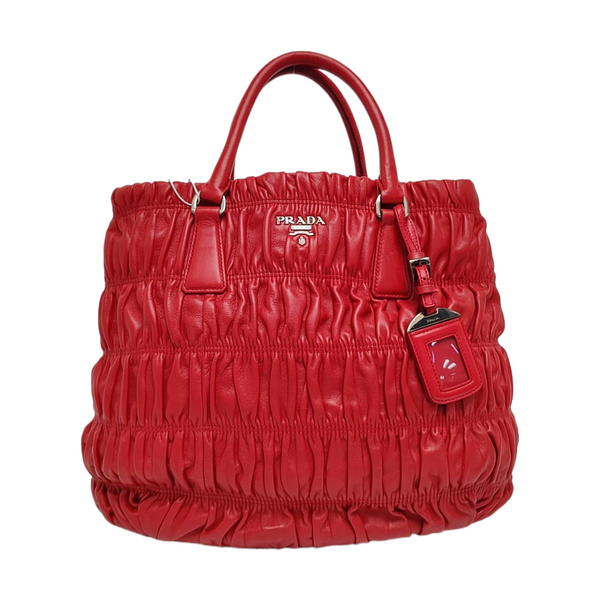 Gaufre Quilted Lambskin Red