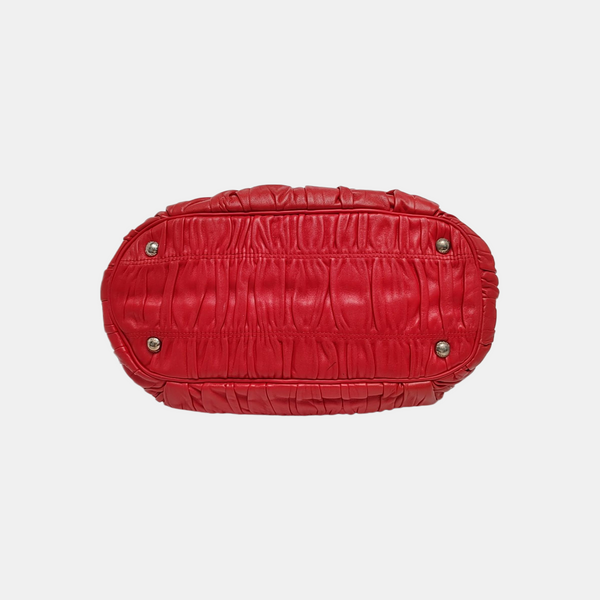Gaufre Quilted Lambskin Red