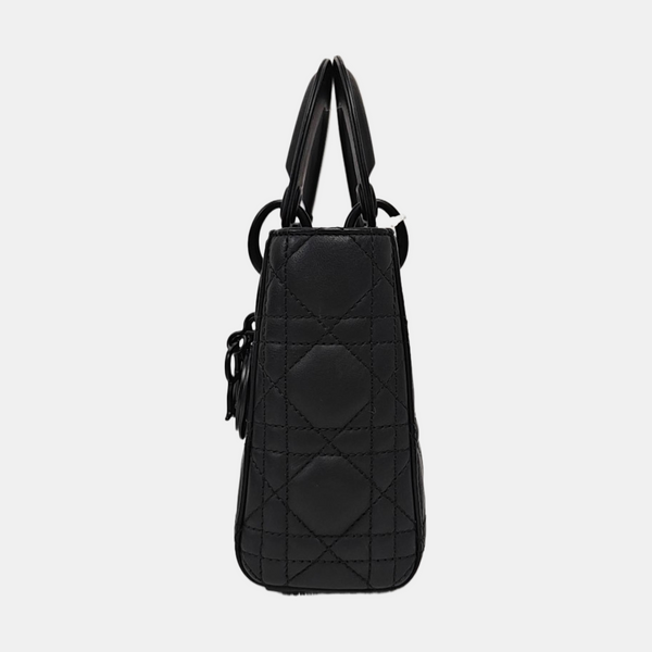 Lady Dior Mini Cannage Lambskin Black