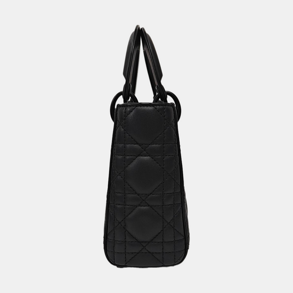 Lady Dior Mini Cannage Lambskin Black