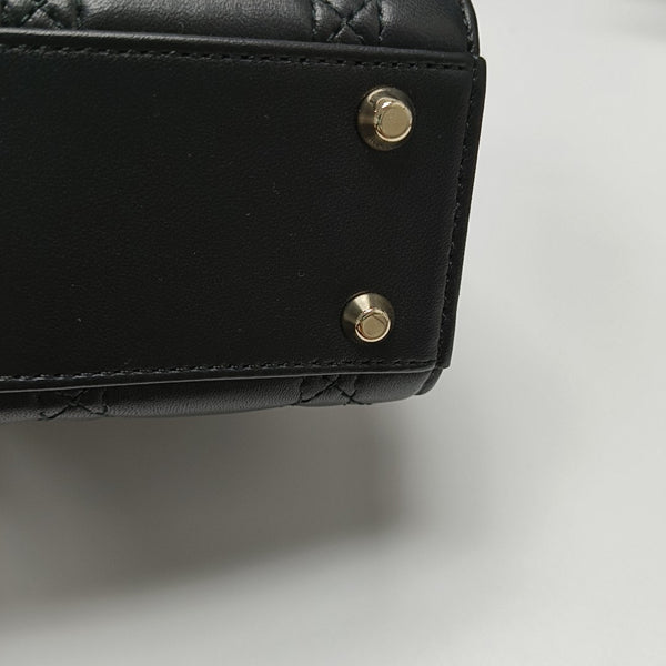 Lady Dior Mini Cannage Lambskin Black