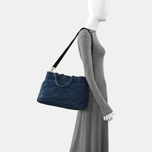 Denim Quilted Denim Blue