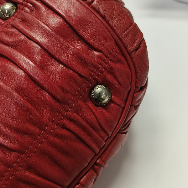 Gaufre Quilted Lambskin Red