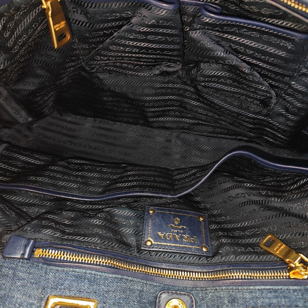 Denim Quilted Denim Blue