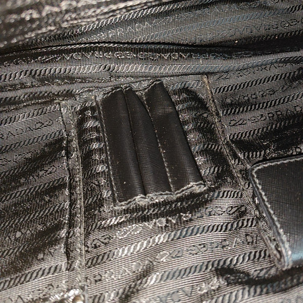 Nylon Top Handle Bag Black
