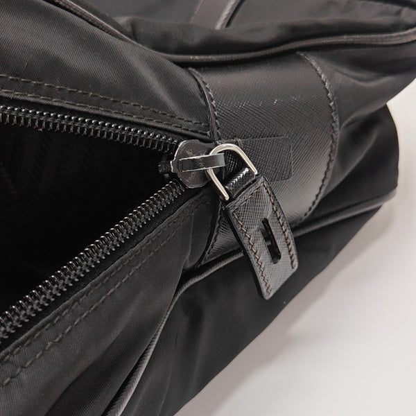 Nylon Top Handle Bag Black