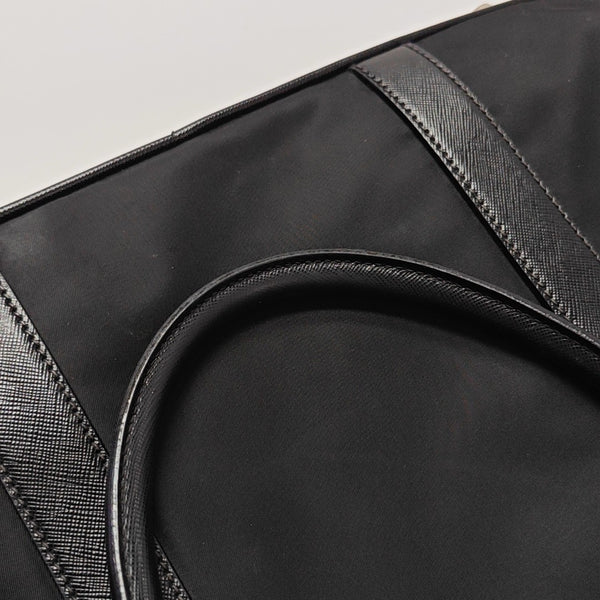 Nylon Top Handle Bag Black