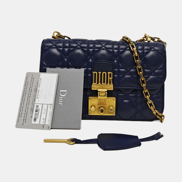 Dioraddict Cannage Lambskin Blue