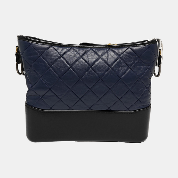 GABRIELLE Medium Quilted Calfskin Blue