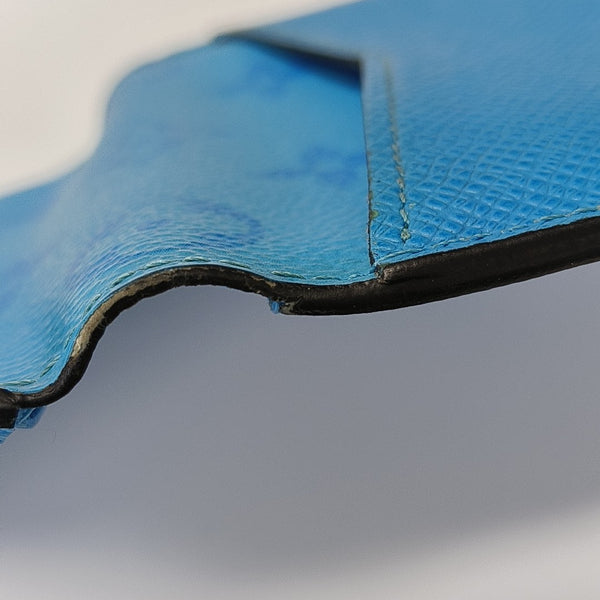 Coated Canvas Card Holder Blue