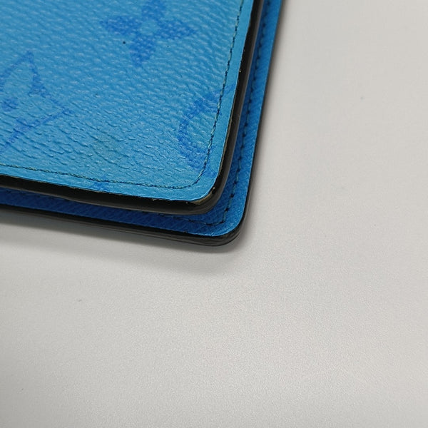 Coated Canvas Card Holder Blue