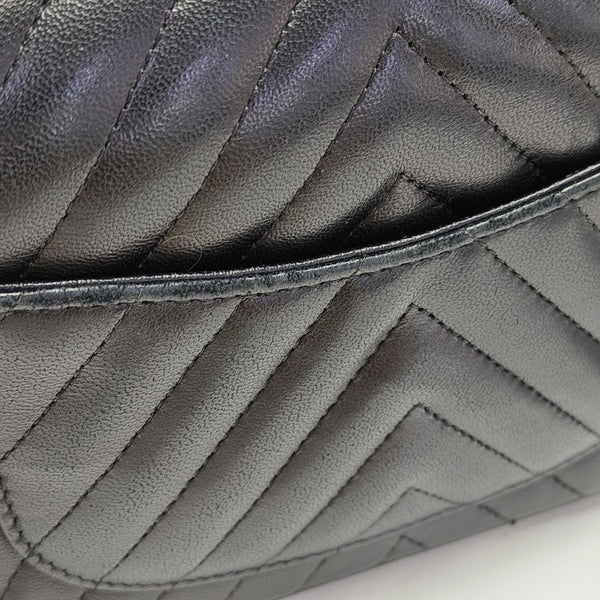 CLASSIC FLAP Mini Chevron Lambskin Black