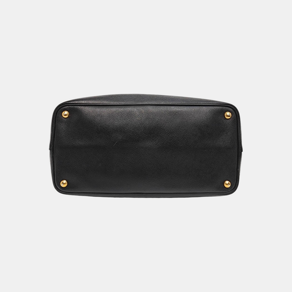 Double Large Saffiano Calfskin Black